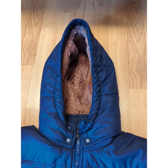 The North Face Mount Chimbo Jacket Coat Boys L Blue Zip Hooded Reversible - Picture 5 of 10